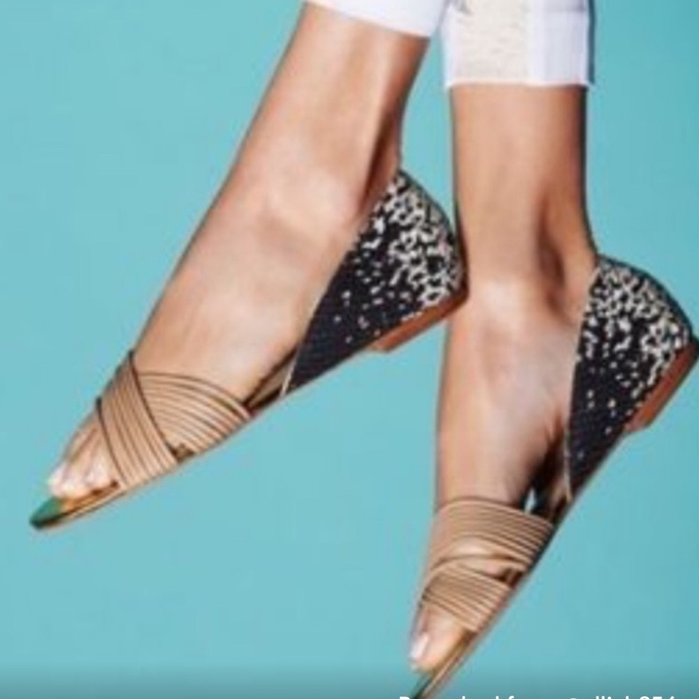 Stylish Black and Tan Women's Flats